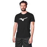 Camiseta Mizuno Basic Big Logo - Masculina PRETO/BRANCO