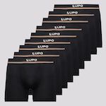 Kit Cueca Boxer Lupo Microfibra Seamless - 9 Unidades - Masculina PRETO