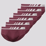 Kit Cueca Slip Lupo Microfibra sem Costura - 6 Unidades - Masculina VERMELHO