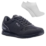 Kit Tênis Fila Classic Runner Sl Masculino + Par de Meia PRETO