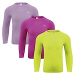 Kit 3 Camisas Térmicas Selene Proteção UV50+ - Infantil ROSA/AMARELO