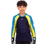 Camisa de Goleiro Poker Cosmica - Infantil Azul Esc/Amarelo