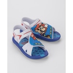 Sandália Grendene Super Mario World Kids - Infantil AZUL/BRANCO