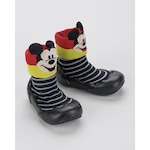 Meia com Sola Infantil Disney Grendene Kids - Unissex PRETO/VERMELHO