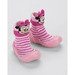 Meia com Sola Infantil Disney Grendene Kids - Unissex ROSA/PRETO