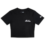 Camiseta New Era Cropped - Feminina PRETO