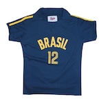 Camisa do Brasil Vôlei 1984 Liga Retrô - Infantil AZUL ESCURO