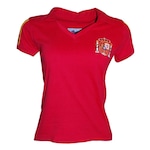 Camisa Espanha 1986 Feminina - Liga Retro - Feminina VINHO