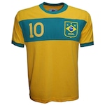 Camisa do Brasil Faixa Liga Retrô - Masculina AMARELO