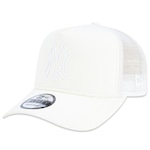 Boné Aba Curva New Era 940 A-Frame Trucker New York Yankees Mlb - Snapback - Adulto Off White