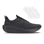 Kit Tênis Olympikus Rayo + 3 Pares de Meias - Masculino CINZA/PRETO