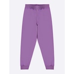 Calça Jogger Malwee Infantil Moletom Lilas