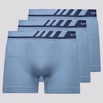 Kit 3 Cuecas Boxer Lupo Light Fit - Adulto AZUL