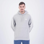 Blusão de Moletom adidas 3 Listras - Masculino CINZA