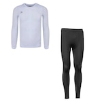 Conjunto Térmico Camisa Penalty + Calça - Masculino BRANCO/PRETO