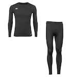 Conjunto Térmico Camisa Penalty + Calça - Masculino PRETO