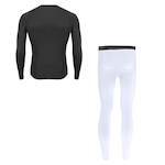 Conjunto Térmico Camisa Penalty + Calça - Masculino PRETO/BRANCO