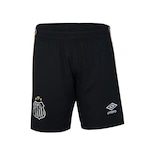 Calção do Santos II 2024 Umbro - Infantil PRETO