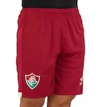 Calção do Fluminense Of. 1 2022 Umbro - Masculino VINHO/BRANCO