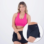 Conjunto Selene: Top Fitness com Bojo + Shorts Saia II - Feminino ROSA