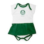 Body Vestido do Palmeiras Torcida Baby Oficial - Infantil VERDE/BRANCO