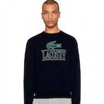 Blusão de Moletom sem Capuz Lacoste Cotton Fleece Branded - Masculino AZUL ESCURO