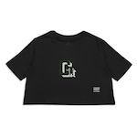 Blusa Cropped Grizzly Midfield - Feminina PRETO