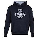 Blusão de Moletom com Capuz New Era Fechado Las Vegas Raiders Club House - Masculino Nfi24Mol005 PRETO