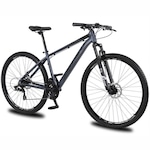 Bicicleta Aro 29 KRW em Alumínio 24 Velocidades Freio à Disco Suspensão Dianteira Mountain Bike Kr1 CINZA/PRETO