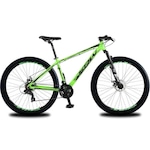 Bicicleta Aro 29 KRW em Alumínio 24 Velocidades Freio à Disco Suspensão Dianteira Mountain Bike Kr1 VERDE/PRETO