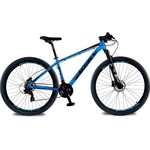 Bicicleta Aro 29 KRW em Alumínio 24 Velocidades Freio Hidráulico Suspensão Dianteira Mountain Bike Kr2 AZUL/PRETO