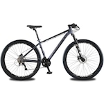 Bicicleta Aro 29 KRW em Alumínio 27 Velocidades Freio Hidráulico Suspensão Dianteira Mountain Bike Kr4 CINZA/PRETO