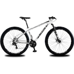 Bicicleta Aro 29 KRW em Alumínio 21 Velocidades Freio à Disco Suspensão Dianteira Mountain Bike Kr14 BRANCO/PRETO