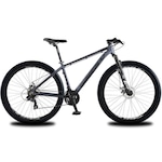 Bicicleta Aro 29 KRW em Alumínio 21 Velocidades Freio à Disco Suspensão Dianteira Mountain Bike Kr14 CINZA/PRETO