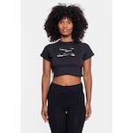 Blusa Cropped Diadora Animal - Feminina PRETO