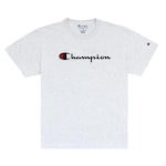 Camiseta Champion Logo Script Ink - Masculina CINZA CLARO