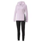 Agasalho Puma Classic Hooded Terry - Feminino ROXO CLARO/PRETO