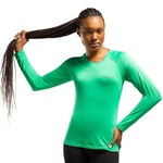 Camiseta Olympikus Manga Longa Runner 2.0 - Feminina VERDE