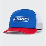 Boné Aba Curva FitDance Trucker Ftdnc - Snapback - Adulto AZUL/VERMELHO