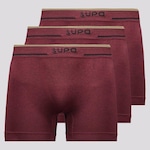 Kit Cueca Boxer Lupo Microfibra sem Costura- 3 Unidades - Masculino VERMELHO