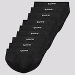 Cueca Slip Lupo Micromodal - 9 Unidades - Adulto PRETO