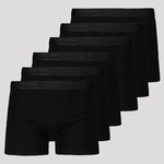 Cueca Boxer Lupo Elastic Soft - 6 Unidades - Adulto PRETO