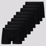 Cueca Boxer Lupo Elastic Soft -  9 Unidades - Adulto PRETO