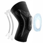 Joelheira Ultra Tricô Pad Silicone e Aço Flexível Veidoorn PRETO