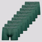 Cueca Boxer Lupo Microfibra sem Costura - 9 Unidades - Adulto VERDE