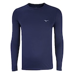 Camiseta Mizuno Manga Longa Nirvana - Masculina AZUL