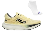 Kit Tênis Fila Float Maxxi 2 + Meia - Feminino Amarelo/Preto