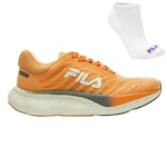 Kit Tênis Fila Float Maxxi 2 + Meia - Feminino LARANJA/BRANCO