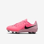 Chuteira de Campo Nike Phantom Gx Ii Club - Infantil Rosa/Ouro