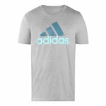 Camiseta adidas Big Logo - Masculina CINZA/AZUL